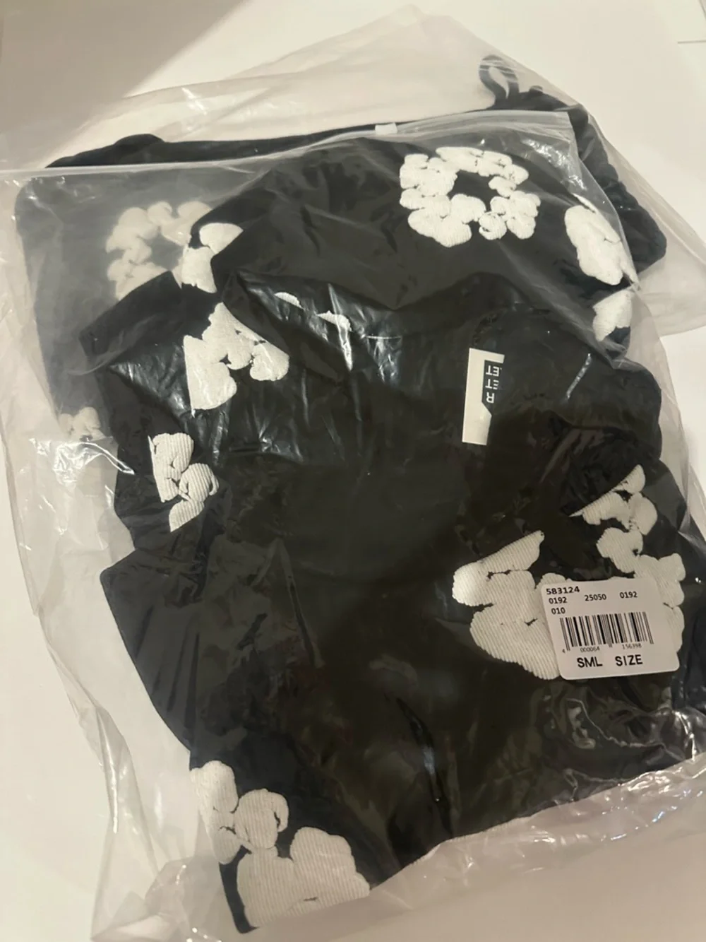 Kids Matching Set - Black & White Floral Knit Top (Brand: )